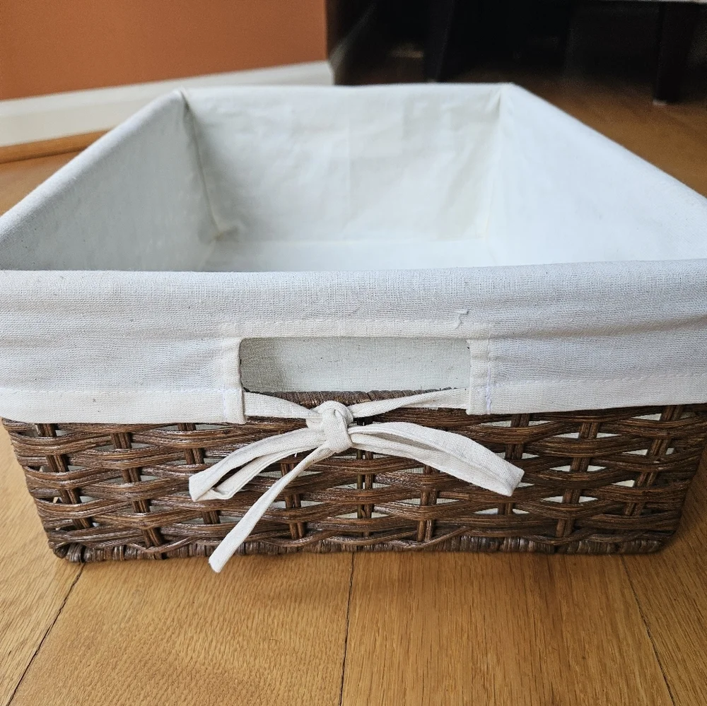 Rattan Decorative & Functional Baskets Set of 2